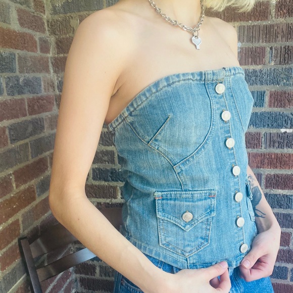 Y2K denim tube top - Picture 5 of 5